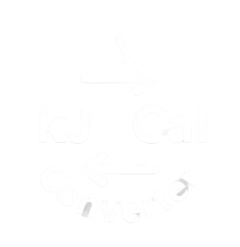 Kilojoules to Calories conversion tool logo featuring arrows and text on a white background