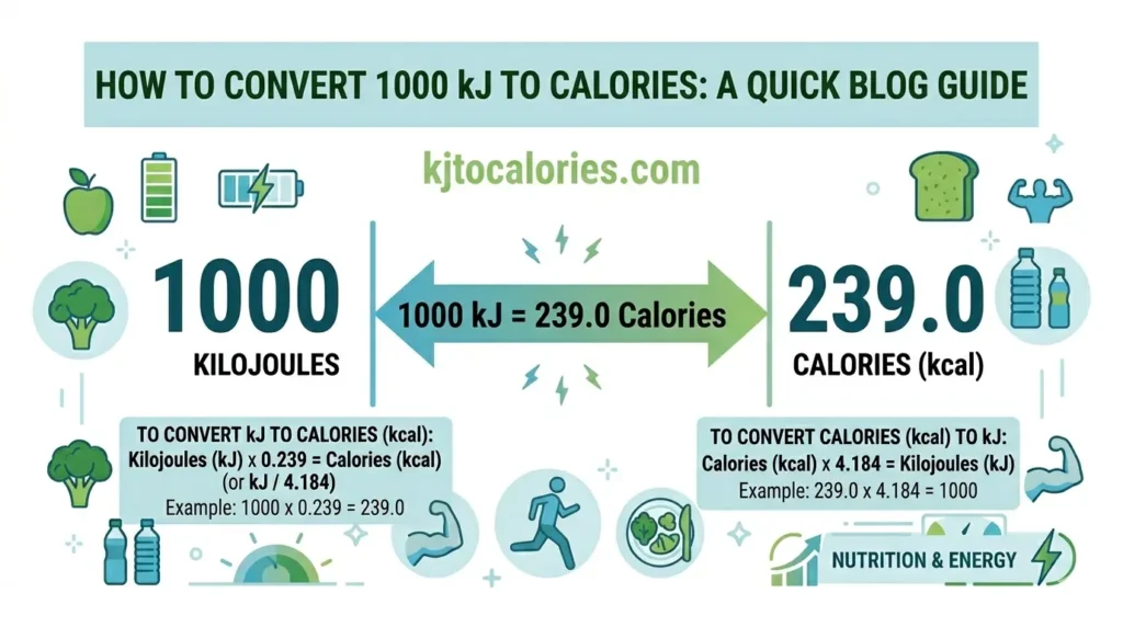 1000 kJ to Calories
