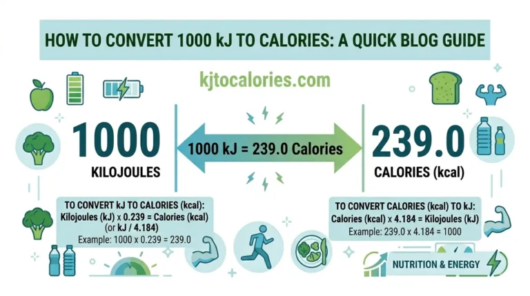 1000 kJ to Calories