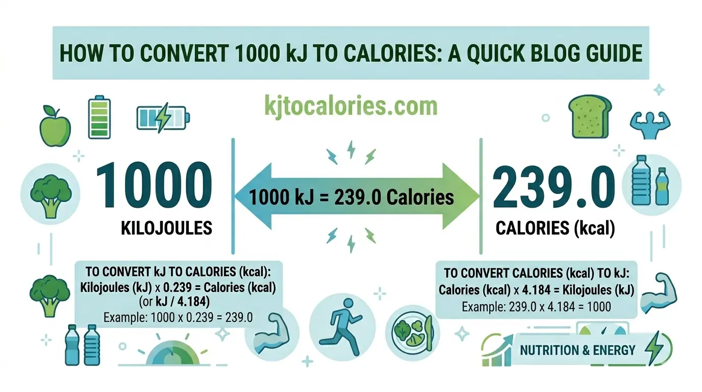 1000 kJ to Calories