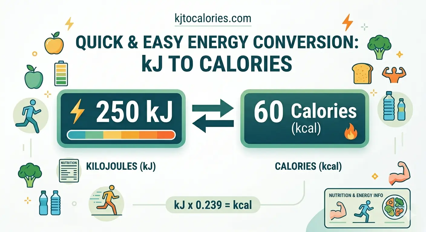 150 kJ to Calories