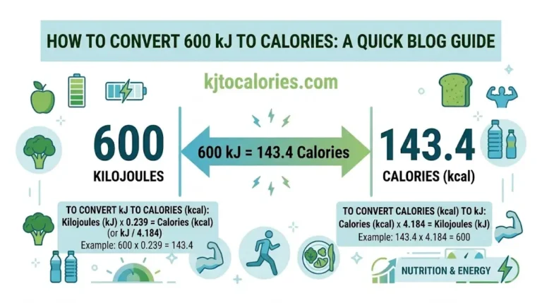 600 kJ to Calories